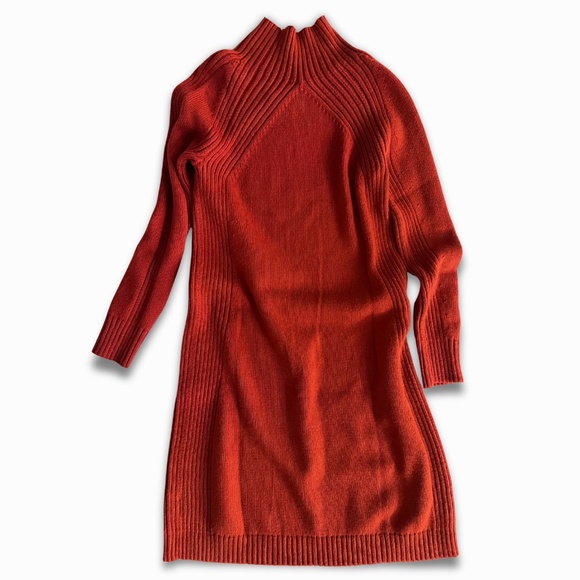 Talbots Mockneck Sweater Dress NWT Women’s Small – Ribbed Knit Midi Long Sleeve - Picture 4 of 8